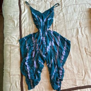 Teal Harem Romper